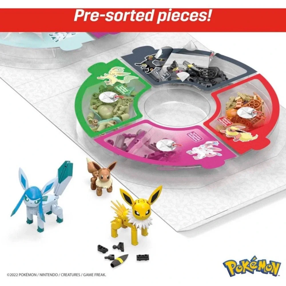 MEGA Pokemon Eevee Evolution Construction Set with character figures 470pc